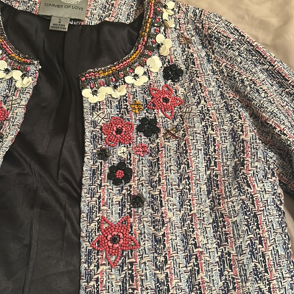 Summer of love beaded woven lady jacket - Picture 2 of 7
